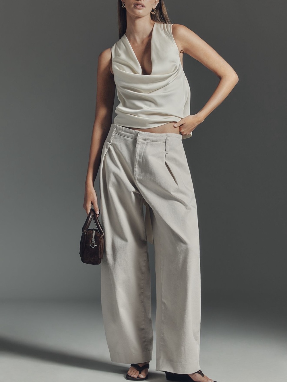 Maeve sculpted trousers grey putty 8 petite